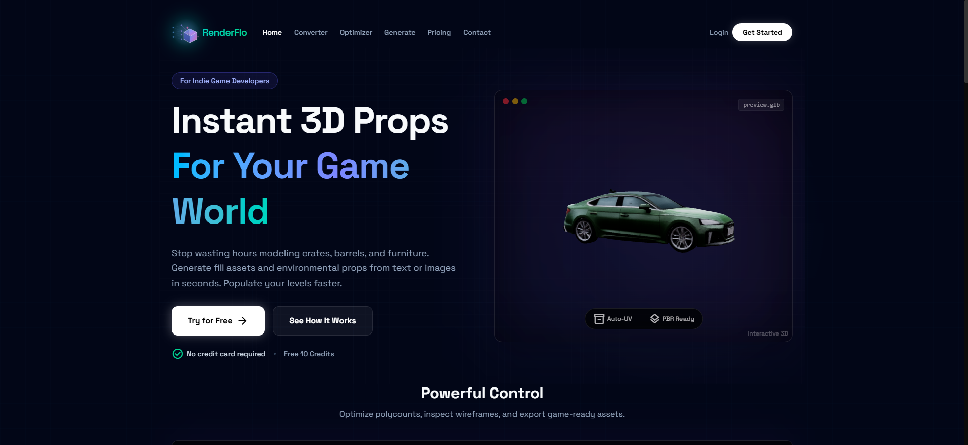 RenderFlo - Screenshot 3 showing product features and functionality