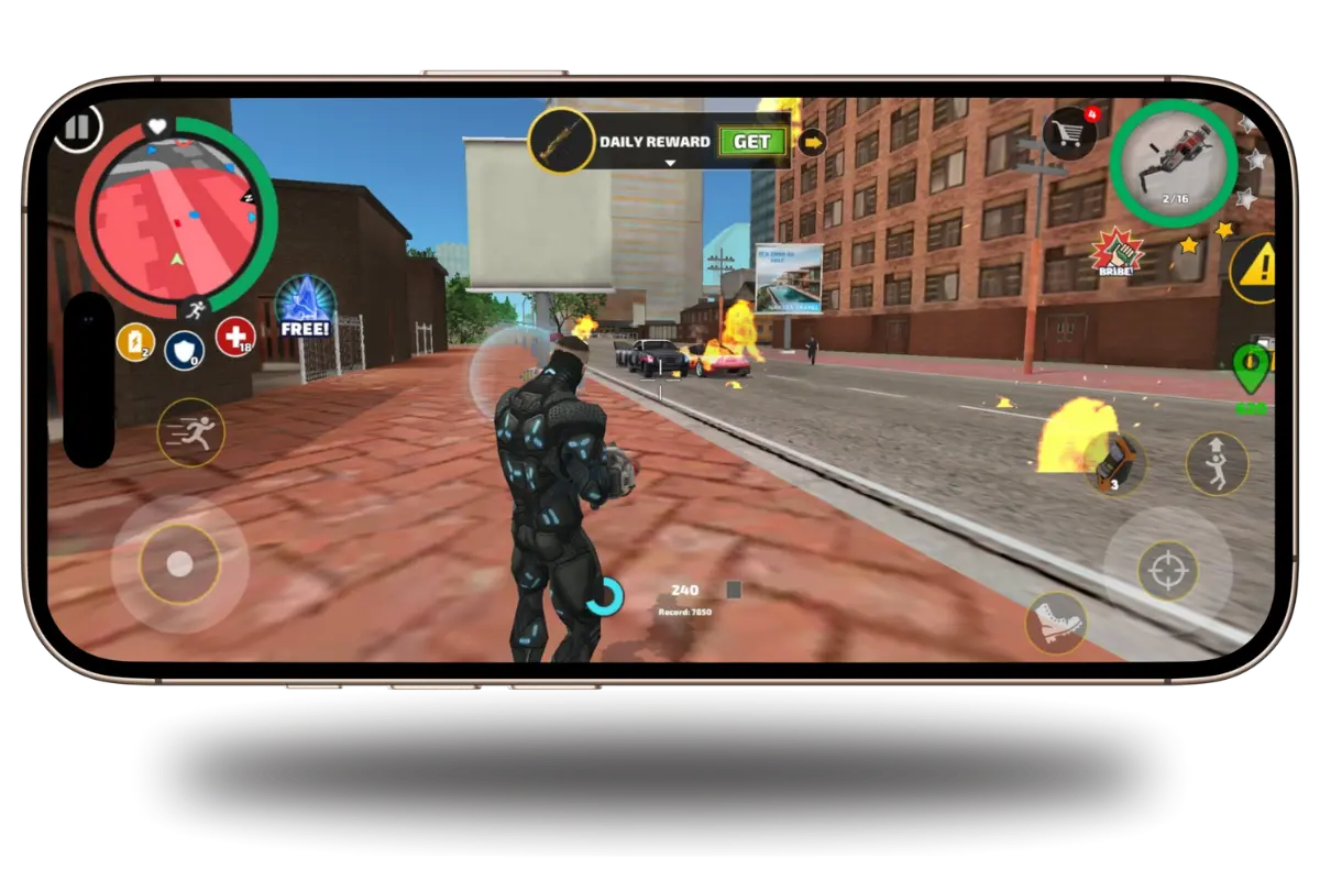로프 영웅 모드 apk - 무제한 파워 및 기능으로 Rope Hero Mod APK를 다운로드하십시오. 미디어 4