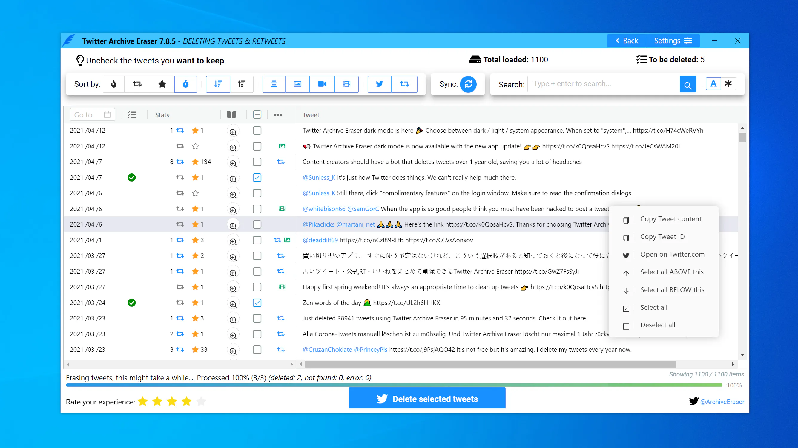 Twitter Archive Eraser Image