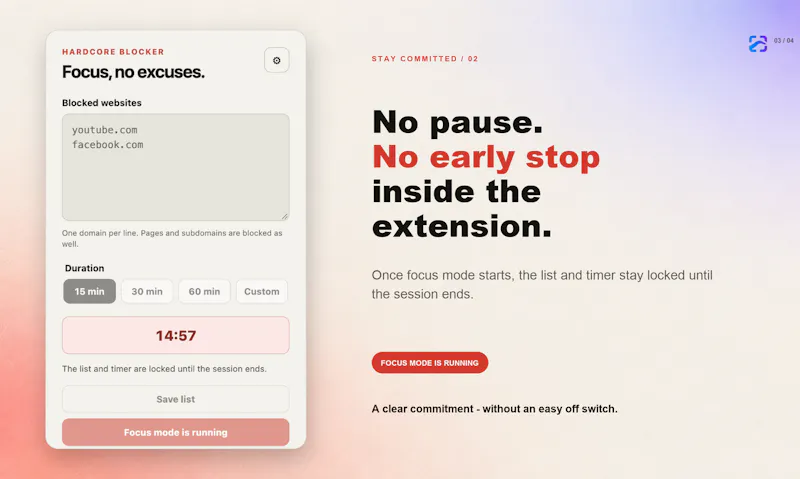 Hardcore Website Blocker screenshot 4