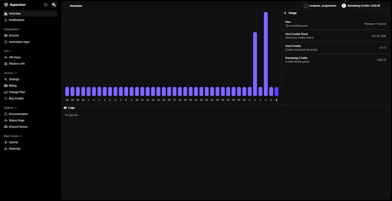 Supervisor screenshot 2