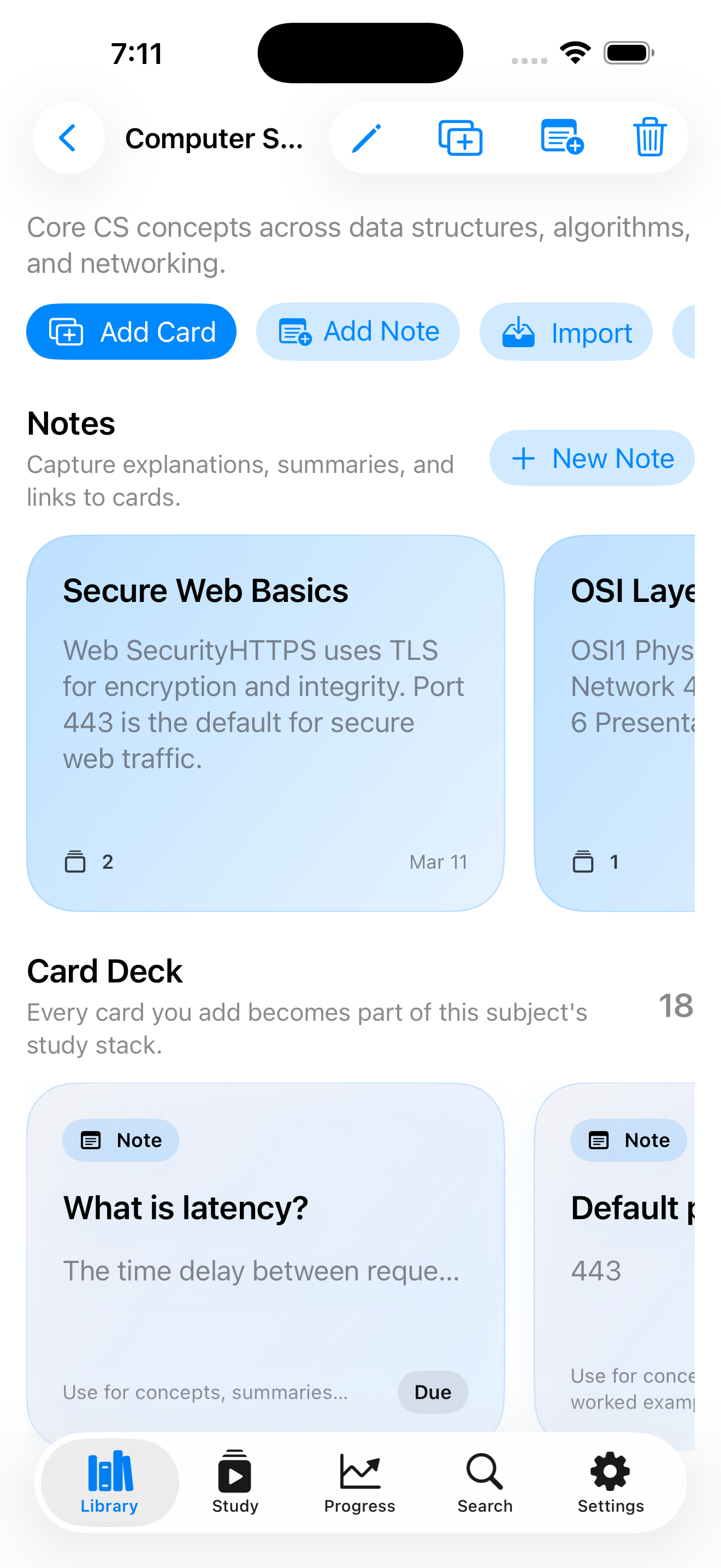 Study Notes & Cards media 2