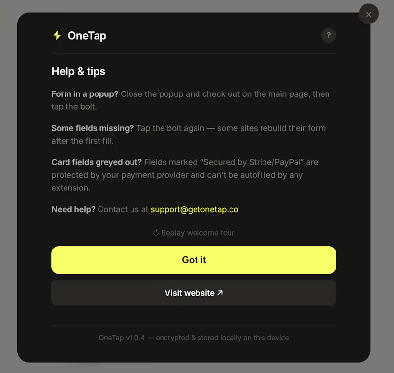 OneTap Checkout screenshot 5