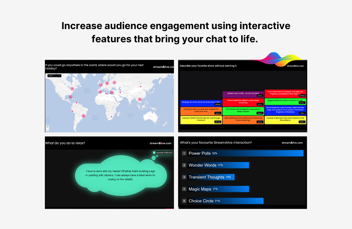 startuptile StreamAlive App for Zoom-Just put it in the chat.