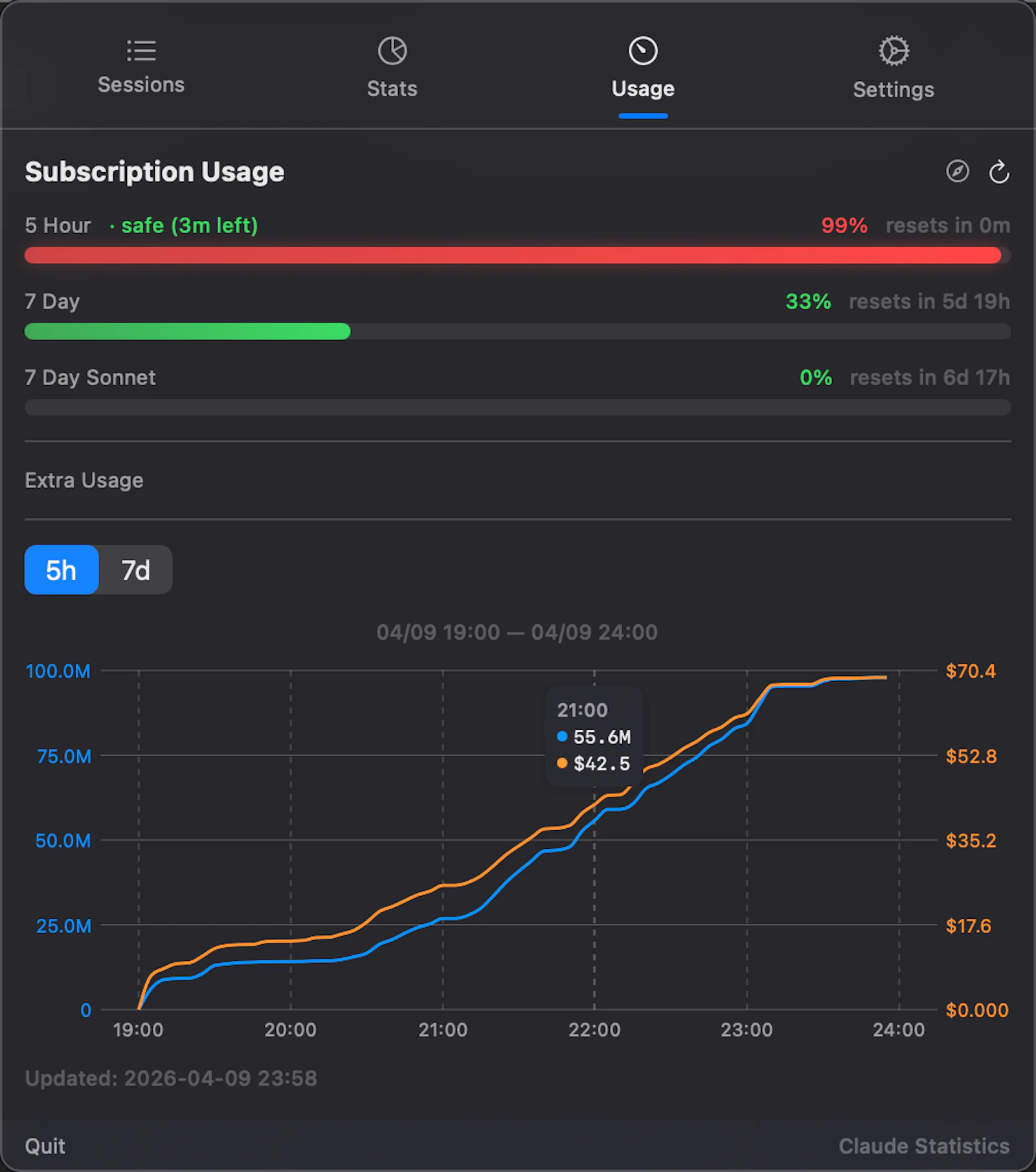 Claude Statistics screenshot 1