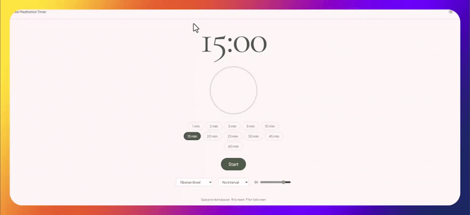 Free Meditation Timer screenshot 1 (video preview)
