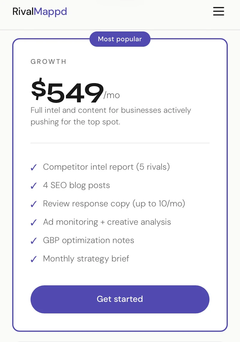 RivalMappd - Competitor Intel + SEO screenshot 3