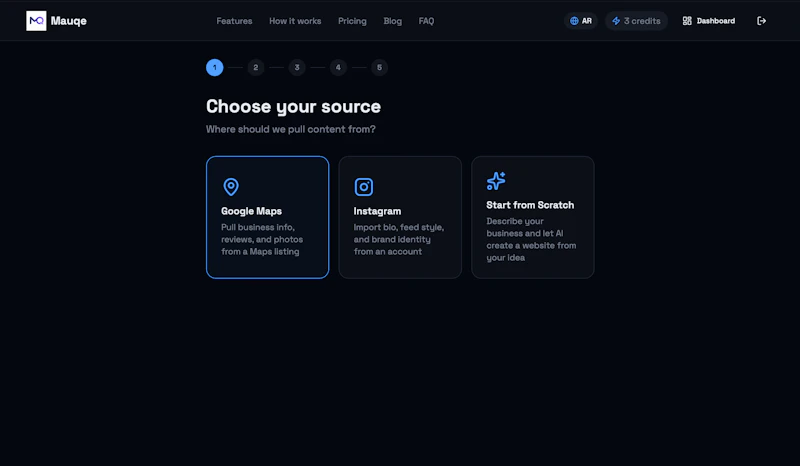 Mauqe.com - AI website builder screenshot 2