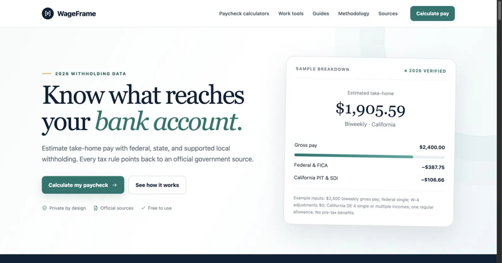 WageFrame screenshot 1