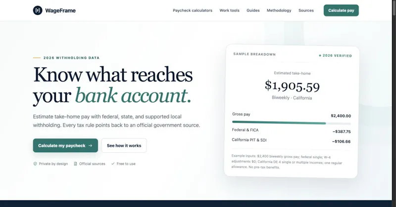 WageFrame screenshot 1