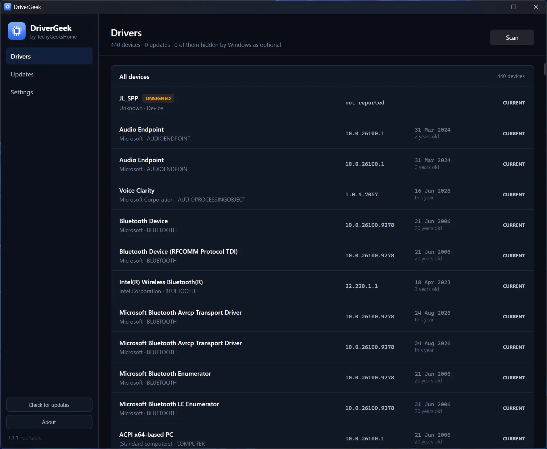 DriverGeek screenshot