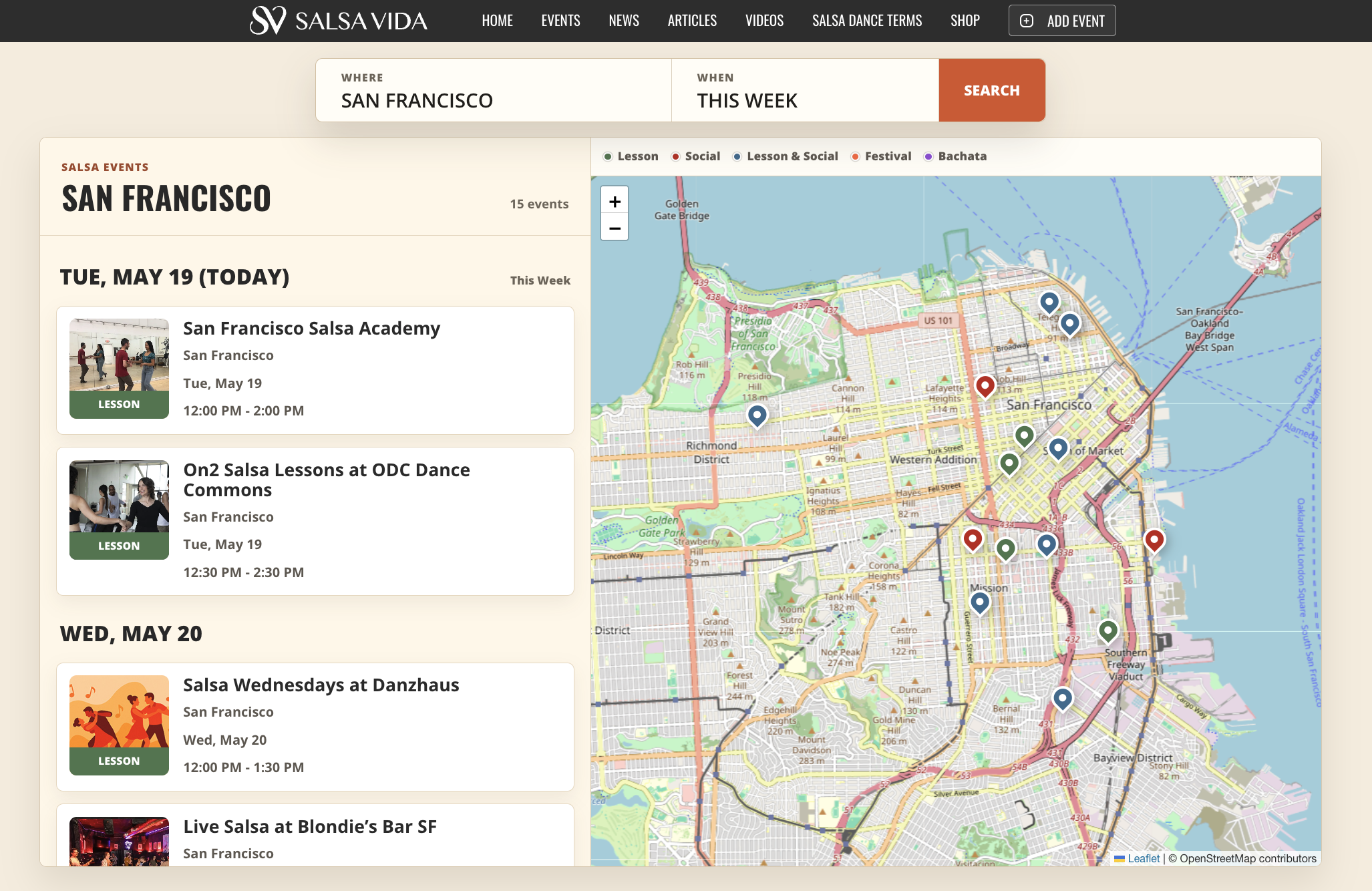 Salsa Dance Map gallery image