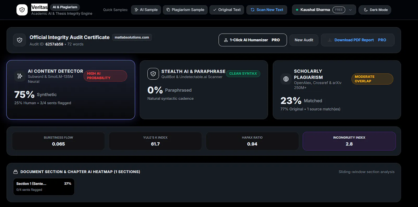 Veritas screenshot 3