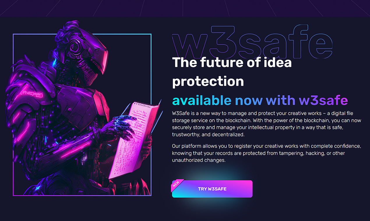 W3Safe - Proteggi le tue idee e file sulla blockchain gratuitamente media 2