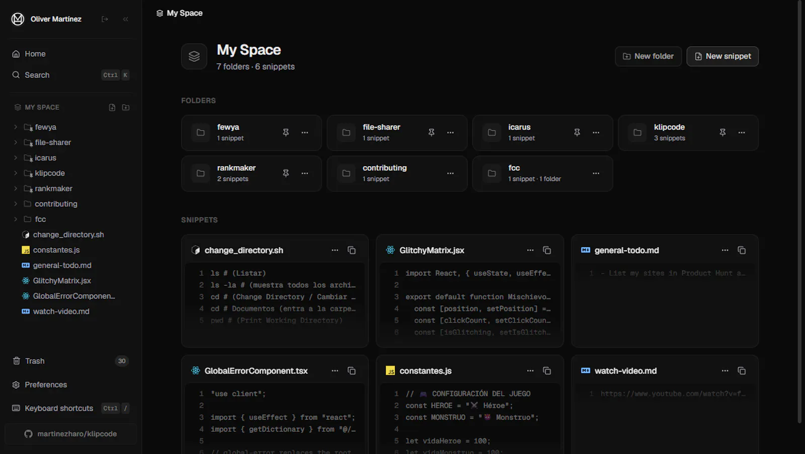 KlipCode screenshot 2