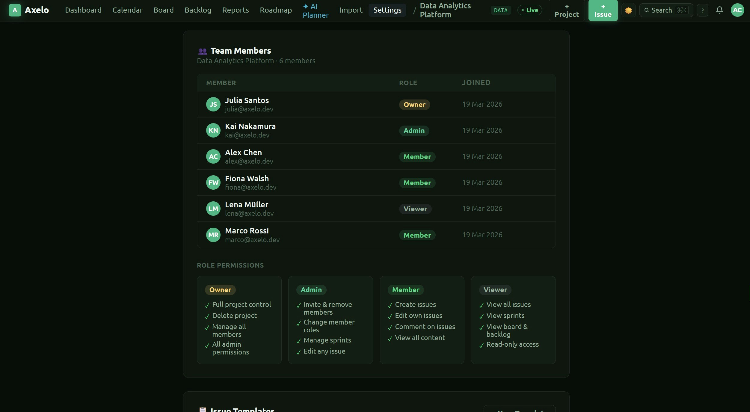 Axelo — Project Management gallery image