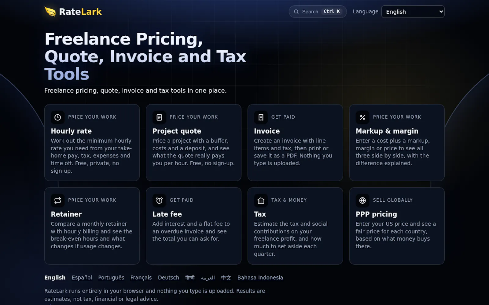 RateLark screenshot 1