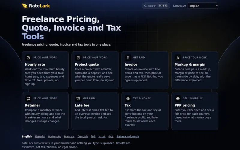 RateLark screenshot 1