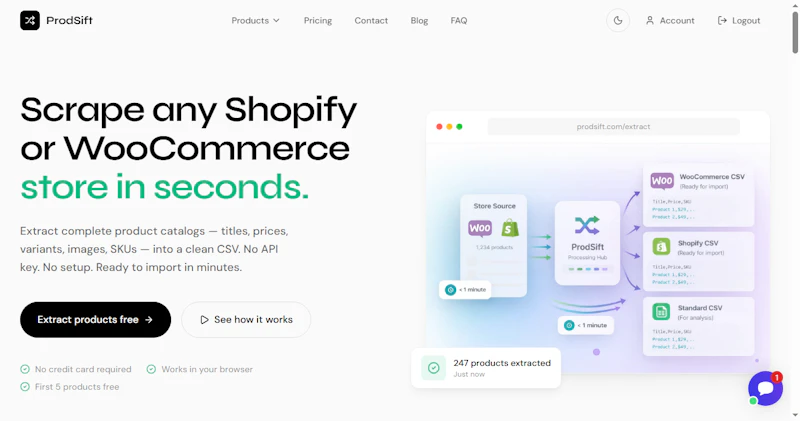 ProdSift screenshot 2