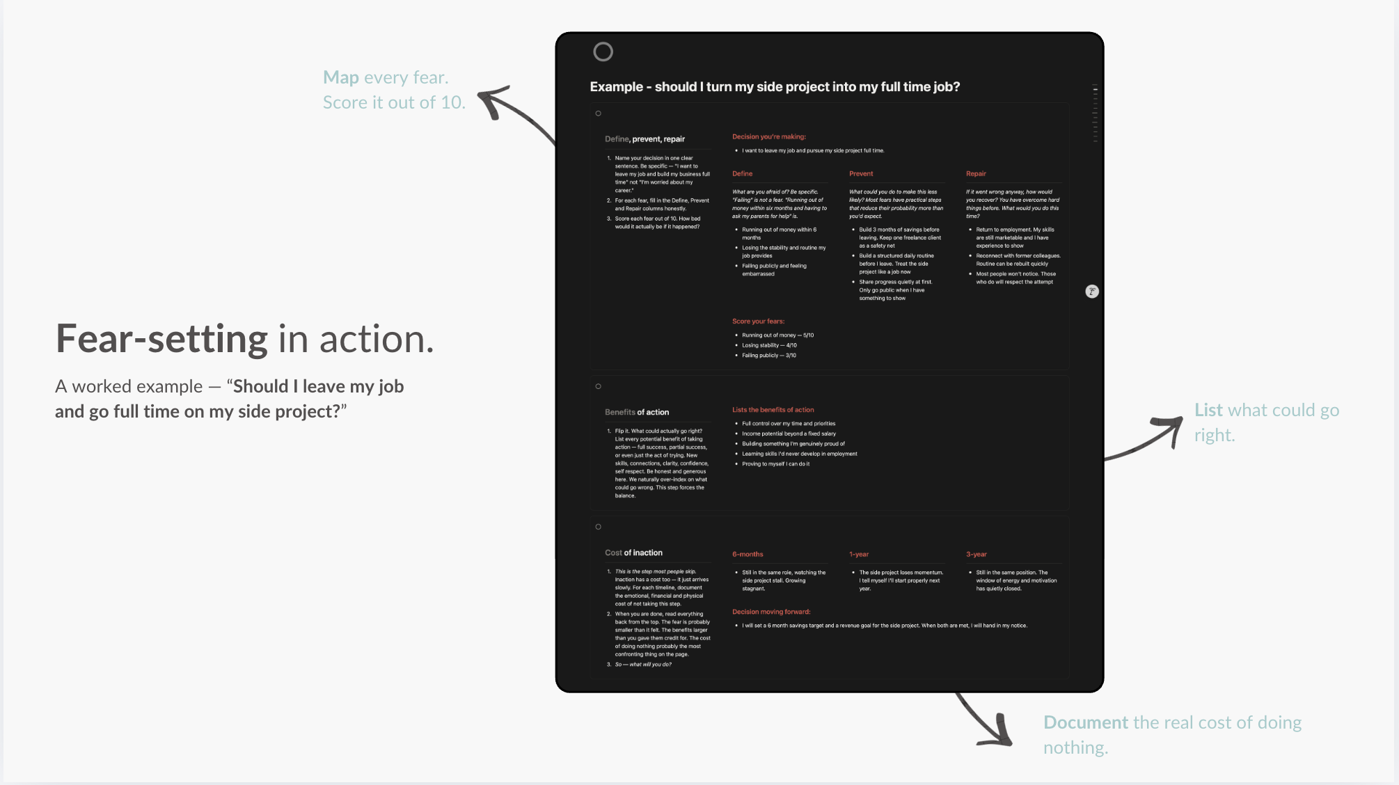 Fear-Setting (a Tim Ferriss exercise) gallery image