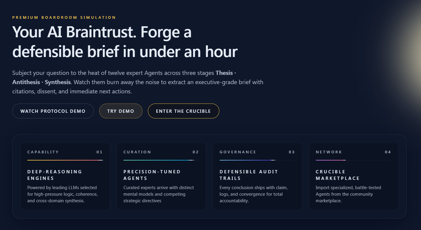 Crucible - Your AI Braintrust gallery image
