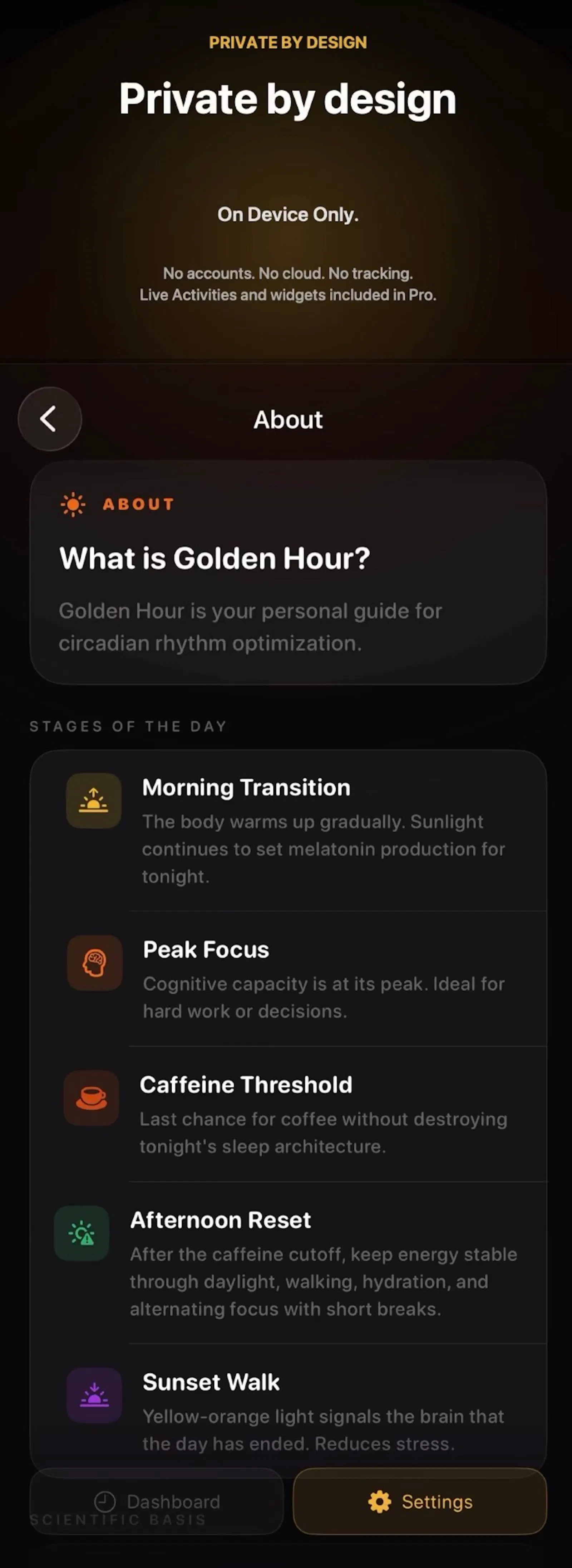 Golden Hour - Circadian focus screenshot 1
