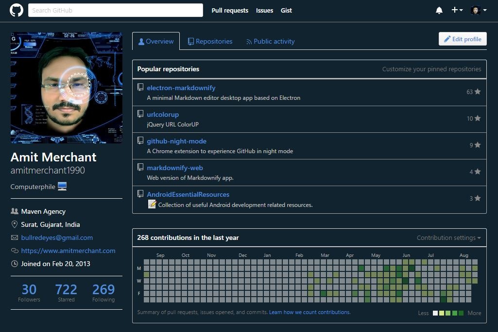 GitHub Night Mode gallery image