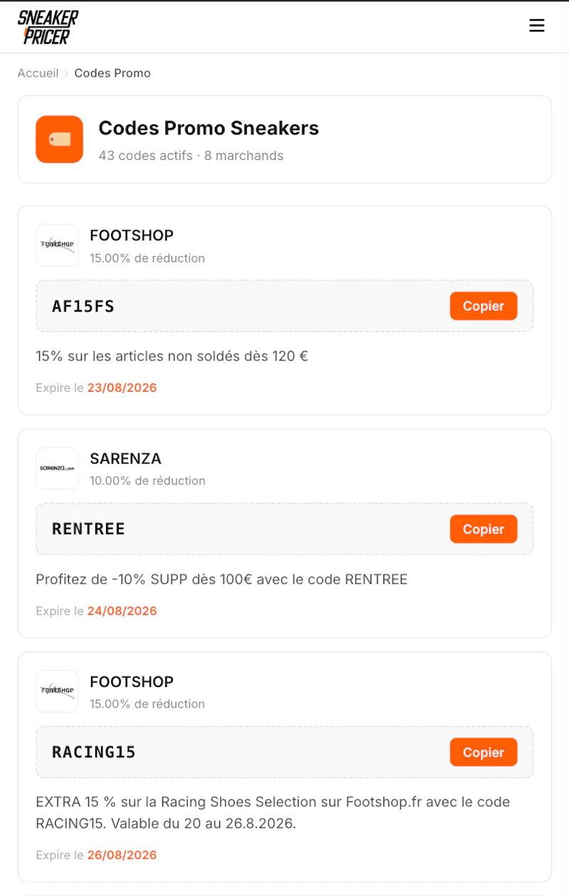 Price Comparison for Sneakers screenshot 5