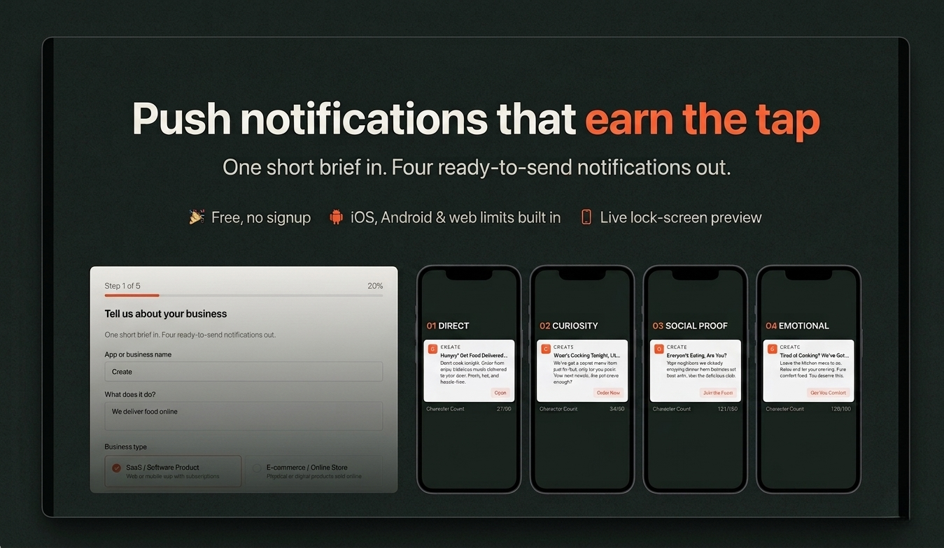 Push Notification Generator gallery image