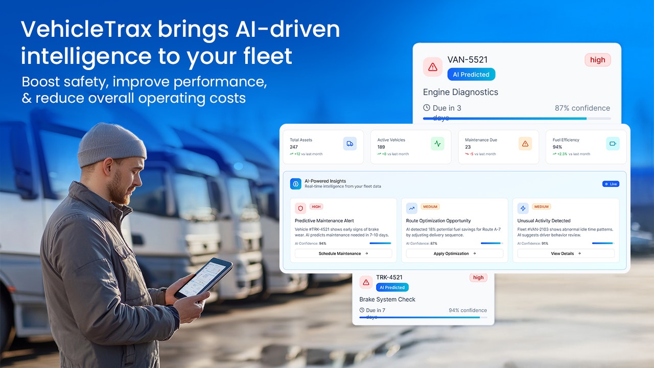 VehicleTrax - Screenshot 2 showing product features and functionality