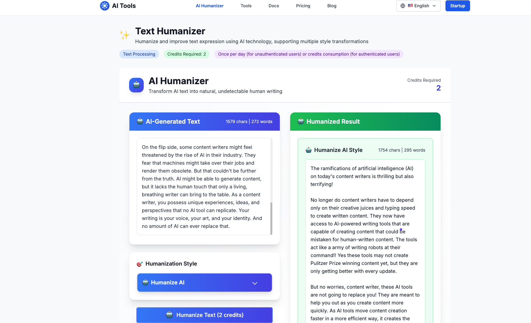 ApiiHub - Humanize AI, API von KI -Werkzeugen, KI -Erkennung Medien 3