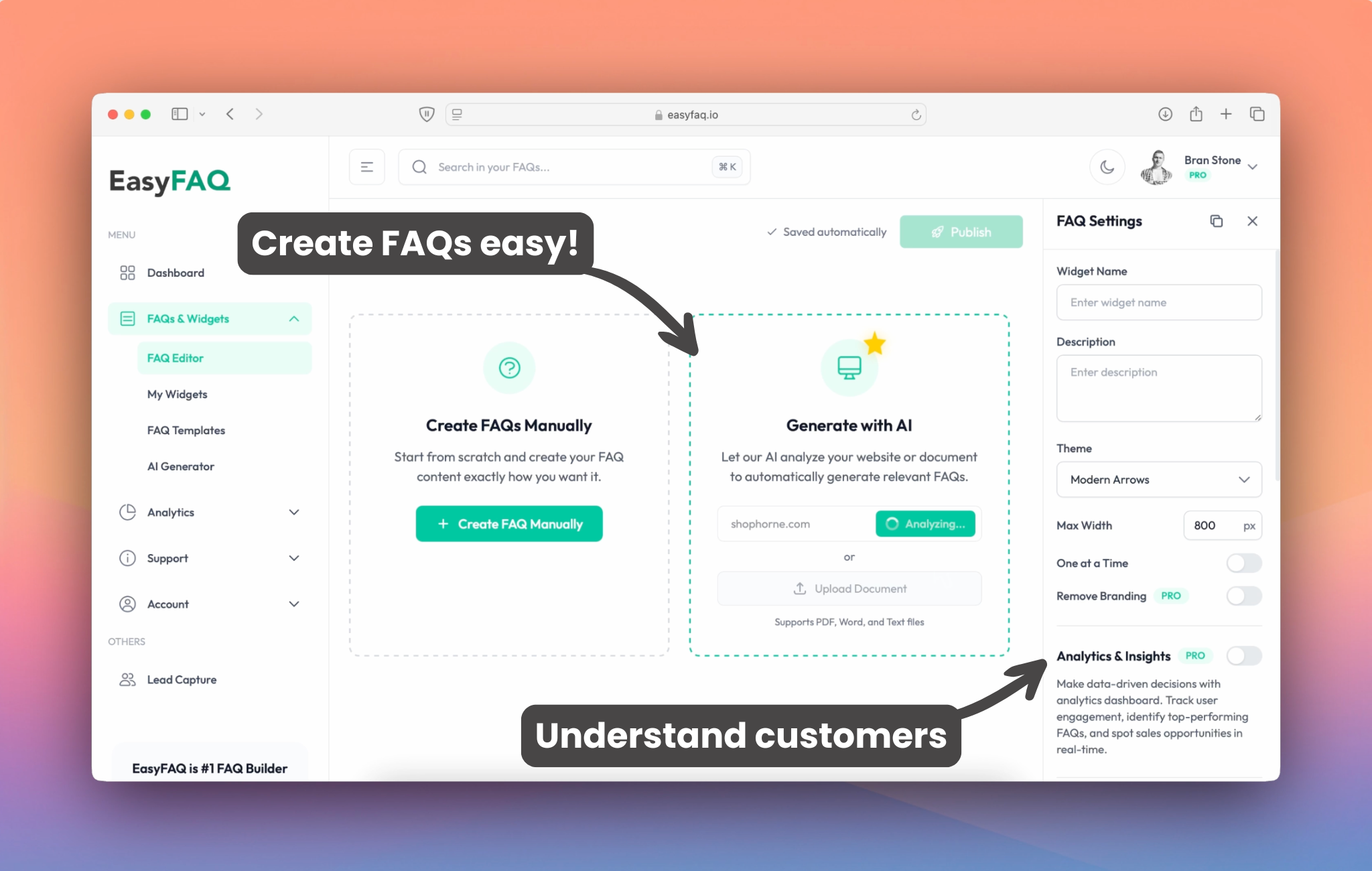 EasyFAQ - AI FAQ Pages for Your Website media 4