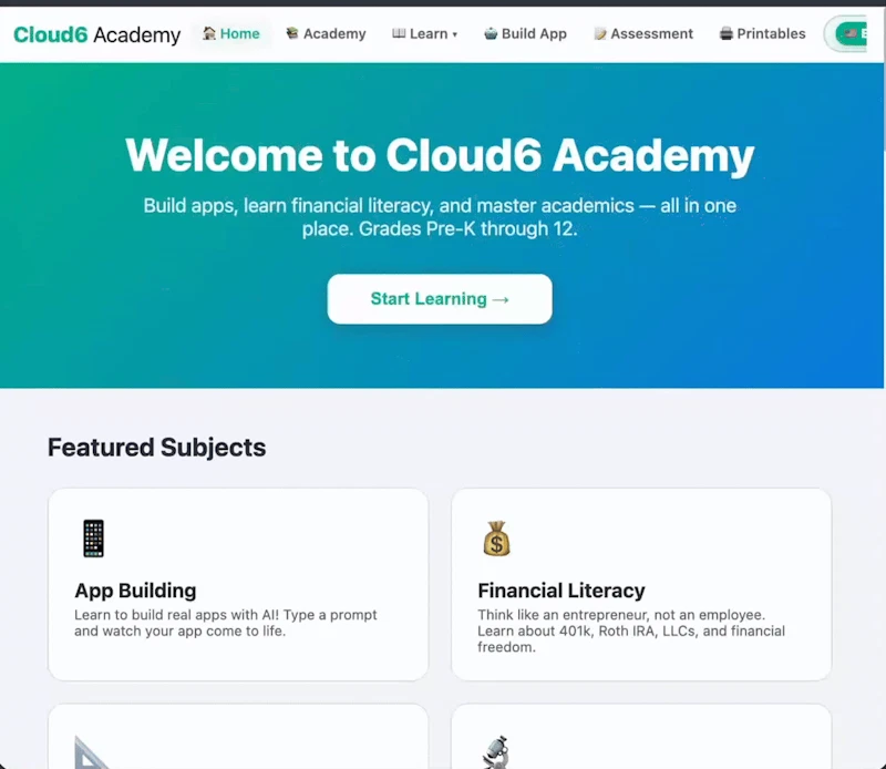 Cloud6 Academy — Teaching Kids To Use AI screenshot 1 (video preview)