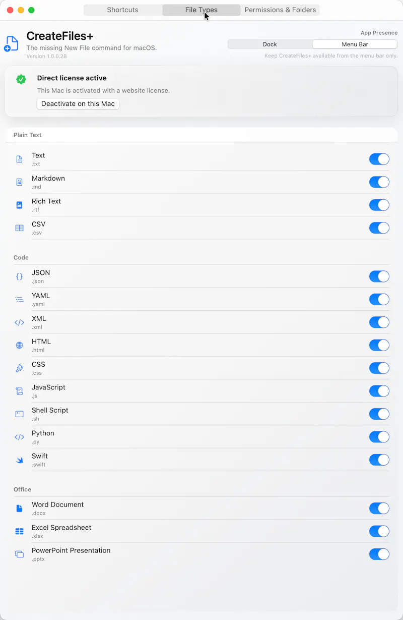 CreateFiles+ screenshot 5