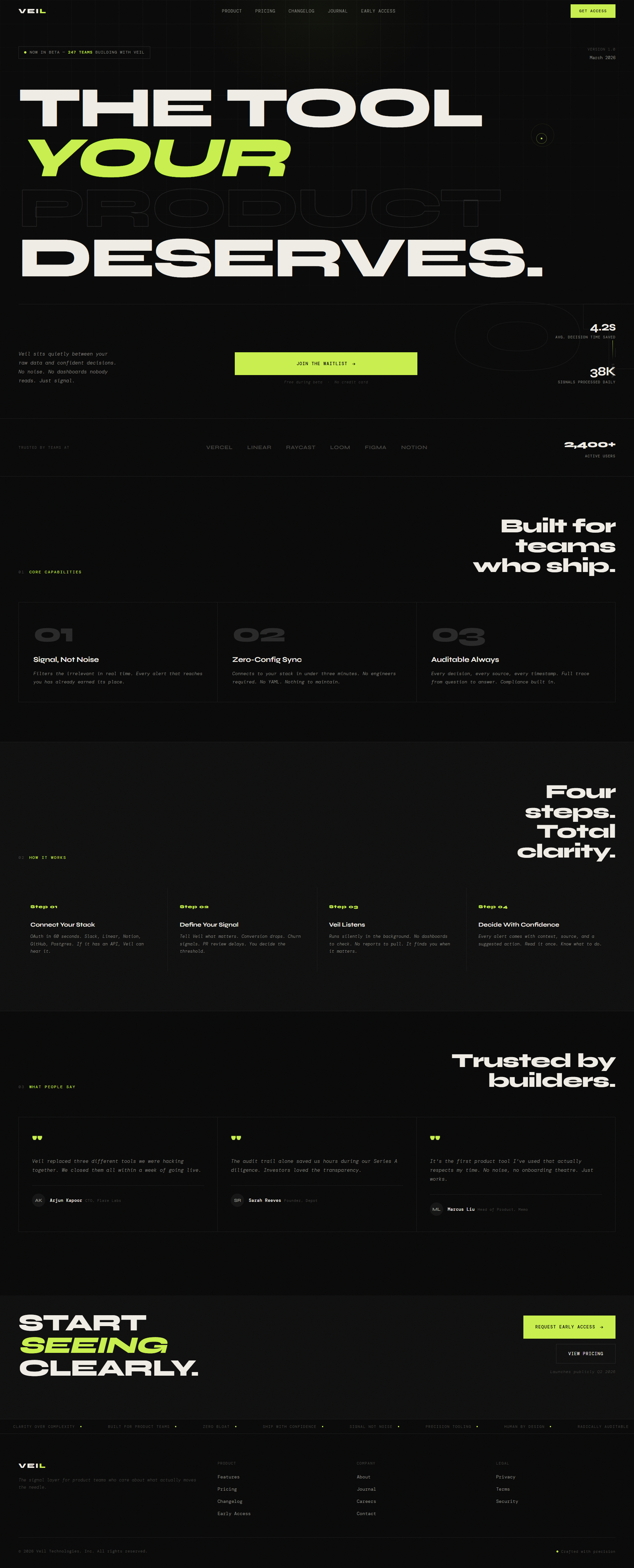 VEIL-Dark HTML Template for AI Startups gallery image