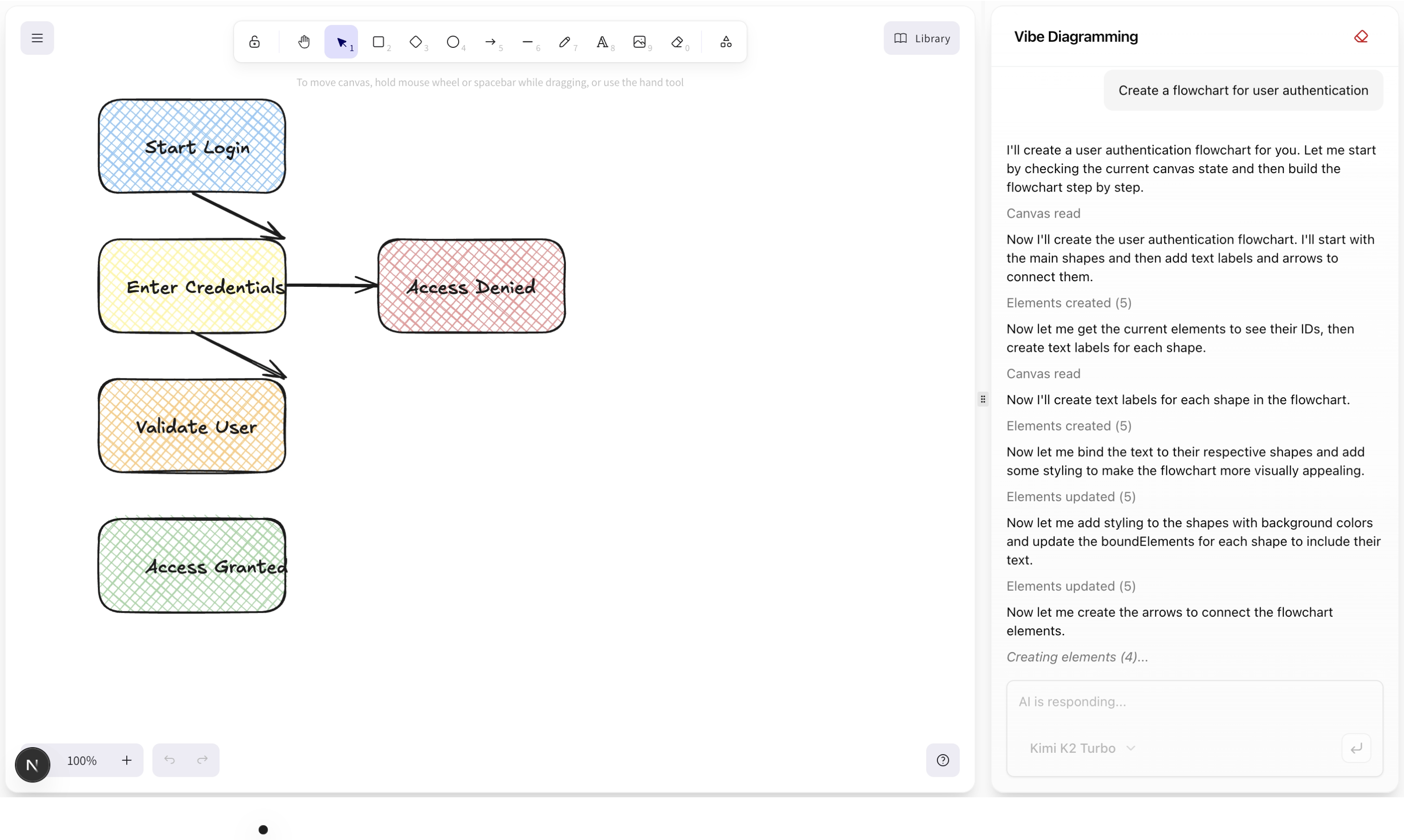 Vibe Diagramming - Screenshot 3 showing product features and functionality