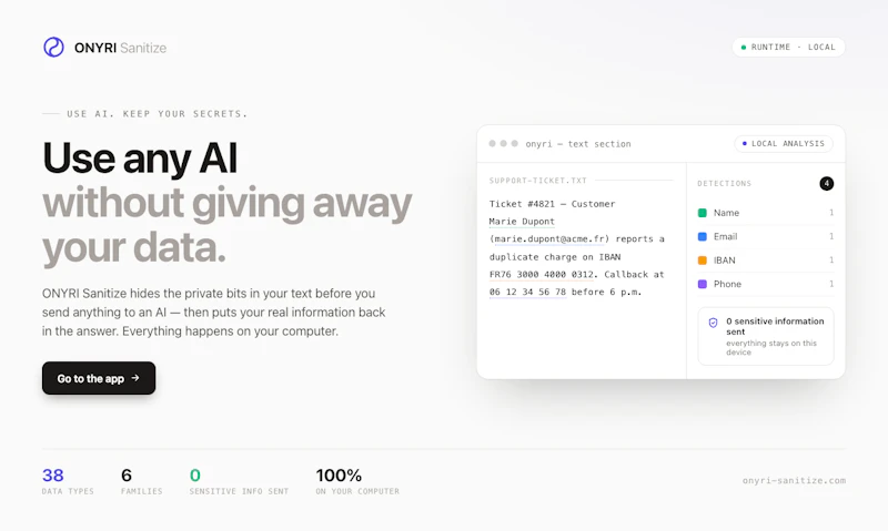 ONYRI Sanitize screenshot 1