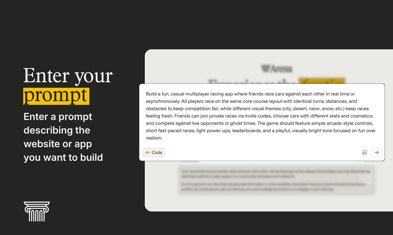 Code Arena:  - Screenshot 3 showing product features and functionality