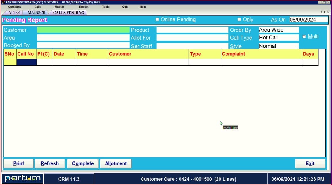 Partum CRM Software - Screenshot 2 showing product features and functionality