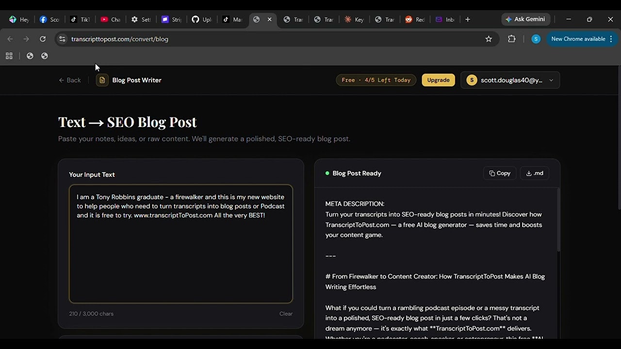 TranscriptToPost gallery image