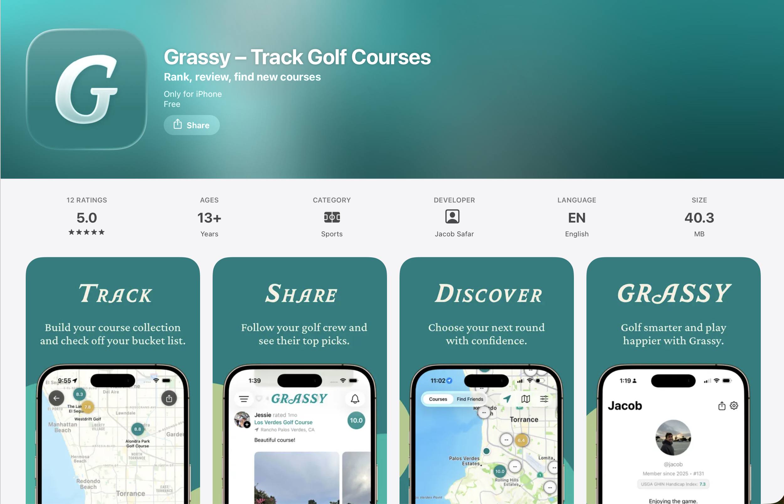 Grassy - Rank Golf Courses - Screenshot 2 preview