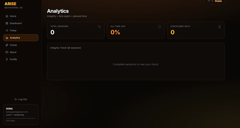 ARISE — Behavioral Operating System screenshot 4