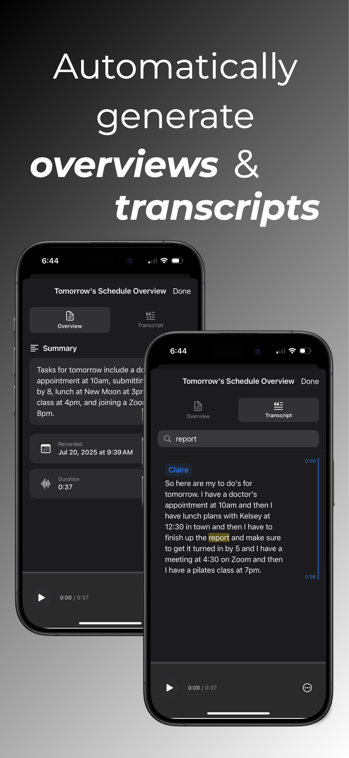  VoNote - Never take notes again. Just hit record and search laterメディア2