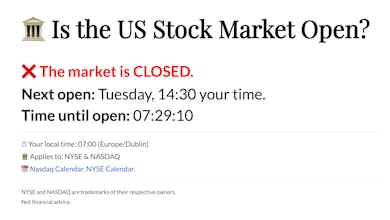Is the US Stock Market Open? gallery image