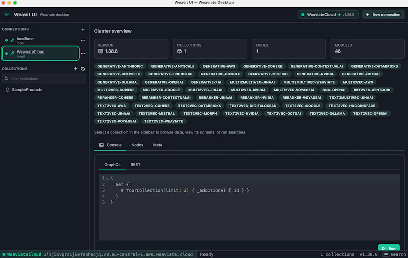 Weavit UI screenshot 3