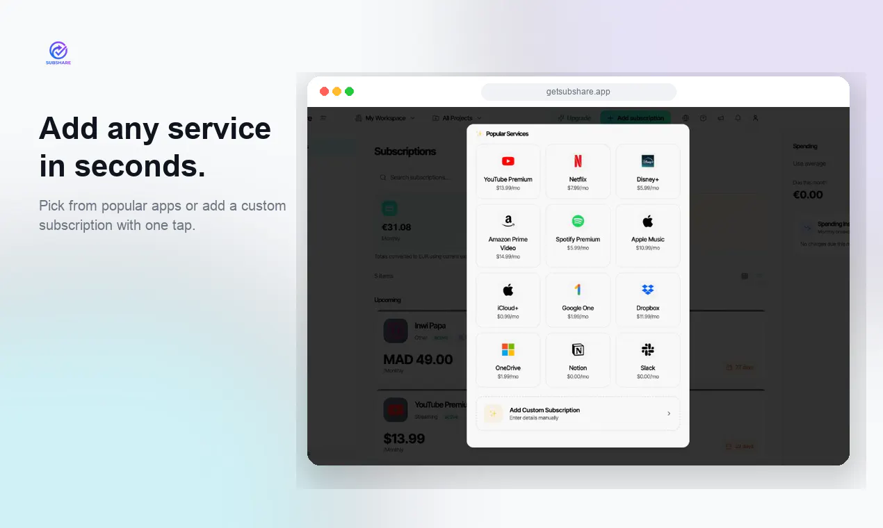 SubShare: Subscription Tracker gallery image