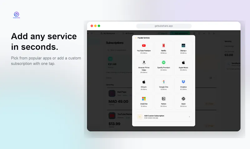 SubShare: Subscription Tracker screenshot 2