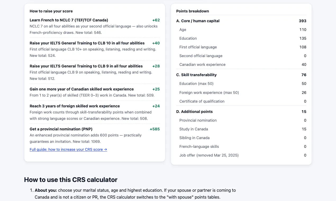 CRS Calculator gallery image