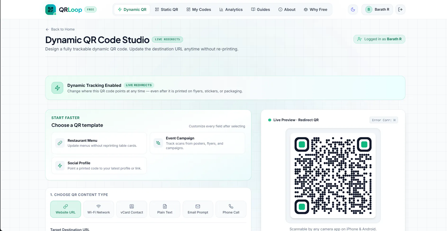 QRLoop screenshot