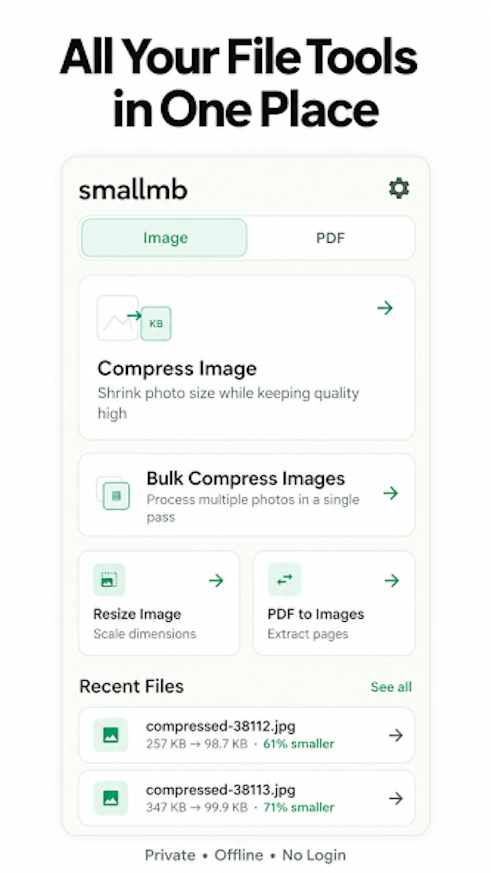 SmallMB - Compress PDF & Image screenshot 3